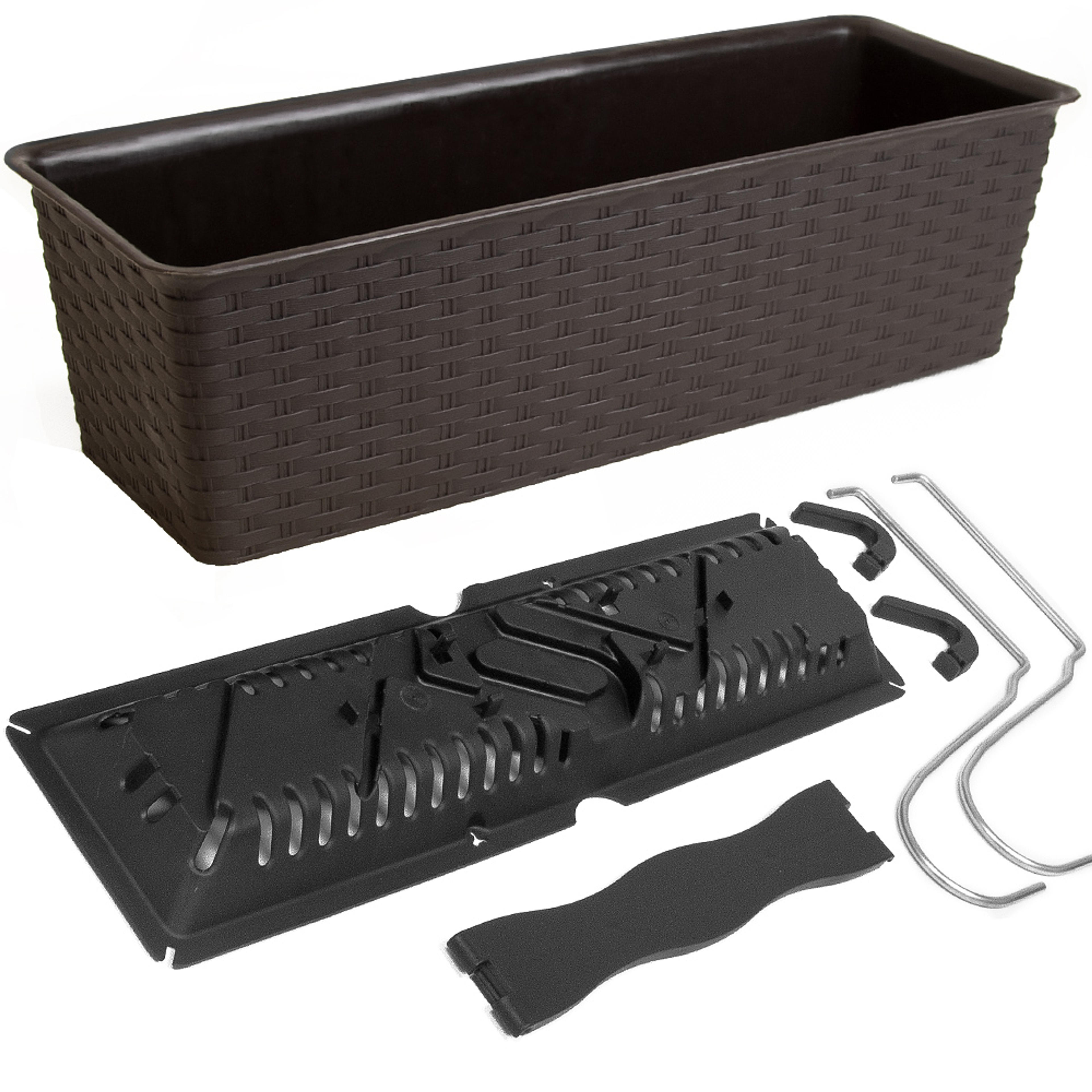 Jardinière 49cm 12L Ratolla moka jardin et balcon